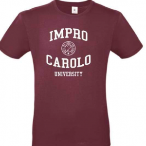 T shirt bordeaux Improcarolo University